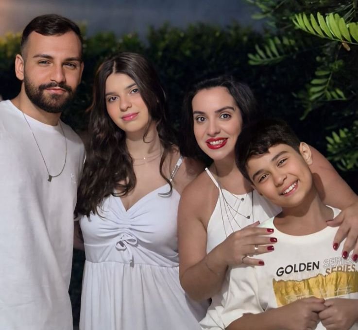 Vanerika Amorim com os filhos
